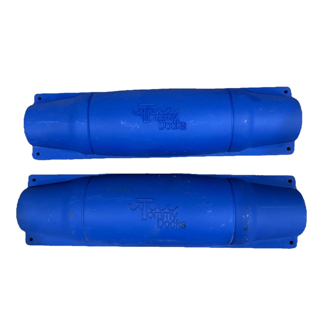 Tommy Docks TD-20002 Blue PVC 18" Long Straight Dock Bumper Pair Of Two Rubber